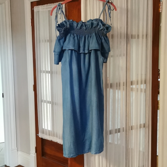 Mango blue dress, size S US. - Picture 3 of 4